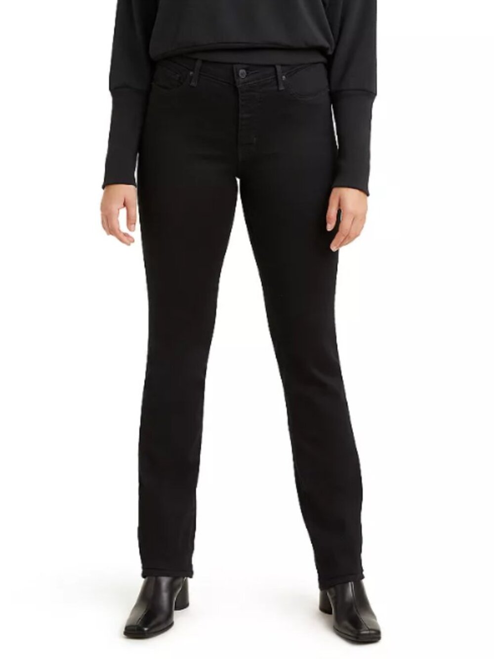 Levi's Women's 314 Black Shaping Straight Jeans 30